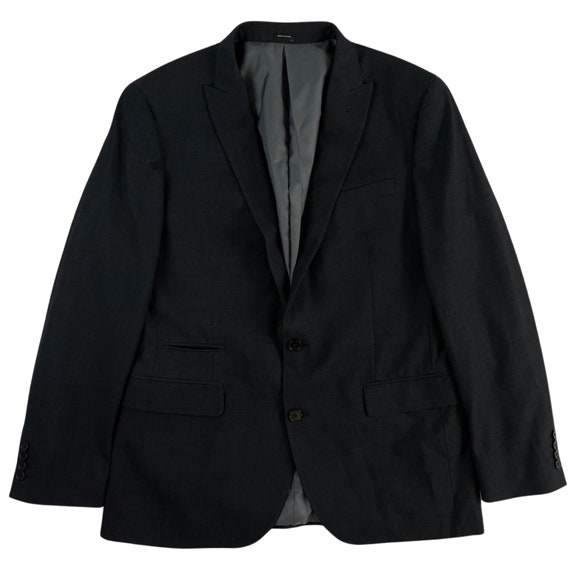 Vintage Mens Charcoal Gray Blazer | 1990s Classic… - image 1