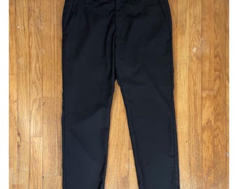 Vintage Mens Ralph Lauren Pants Size 34x29 1990s Black Wool