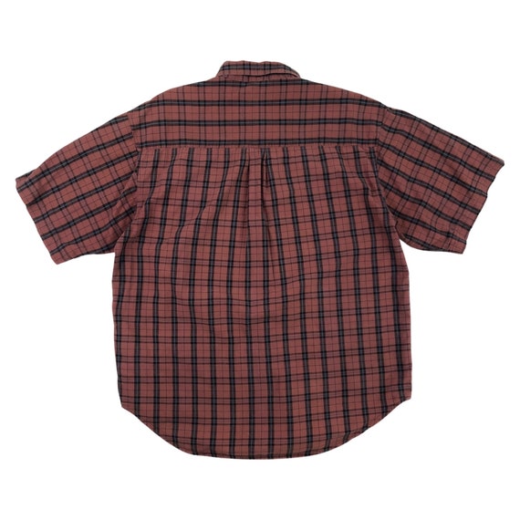 Vintage Mens Plaid Shirt | 90s Button Down 100% C… - image 4