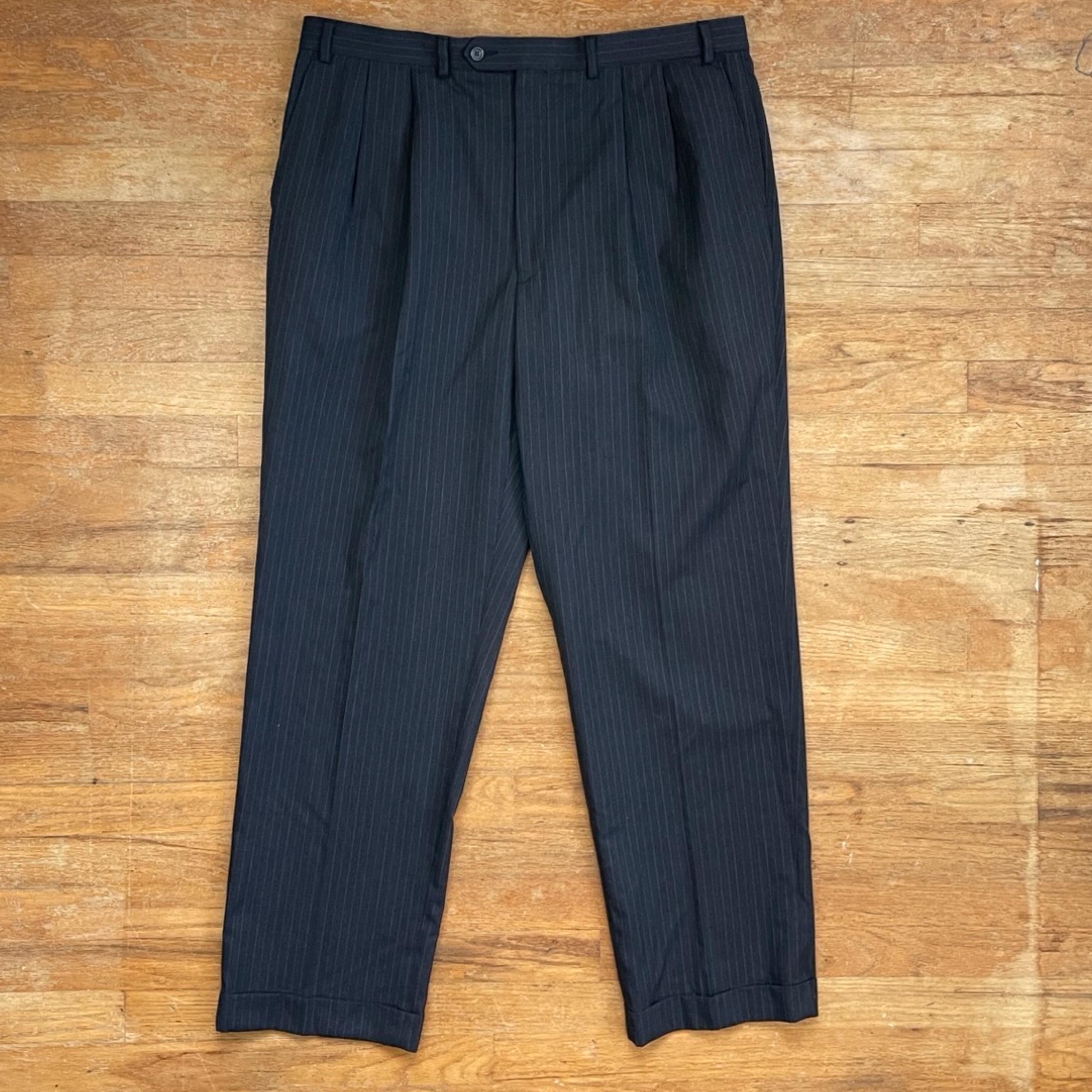 Vintage Wool Striped Trousers - Etsy