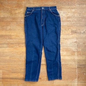Vintage Lee High Waist Jeans Womens Size L/XL 32&quot; Waist 1980s Medium Wash Denim