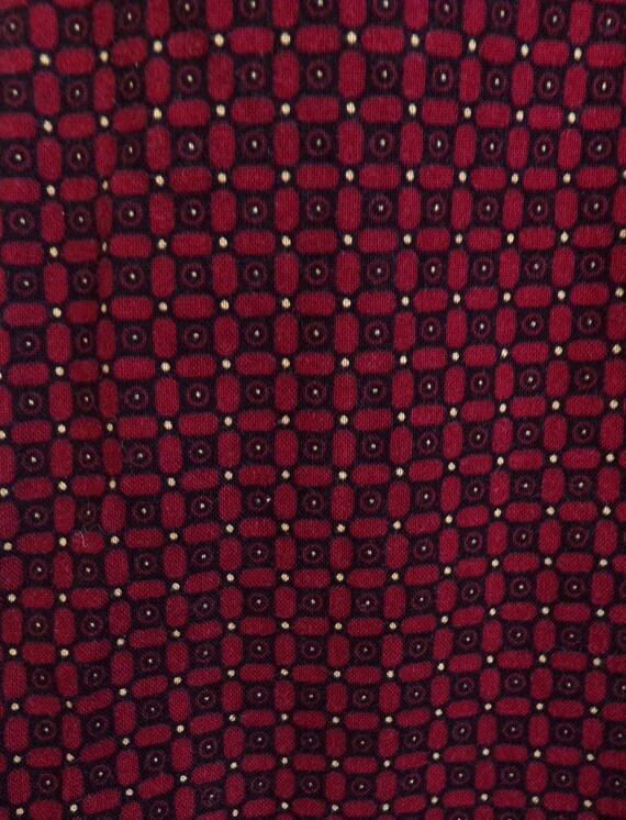 Vintage Mens Geometric Print Shirt | 90s Red Cott… - image 4