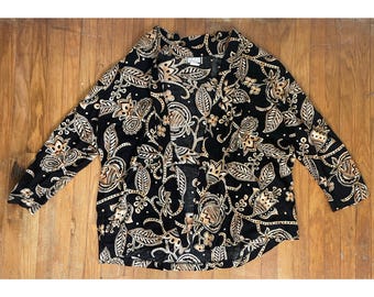 Vintage 90s Sheer Floral Print Lightweight Jacket/ XXL/ 1990s - Etsy