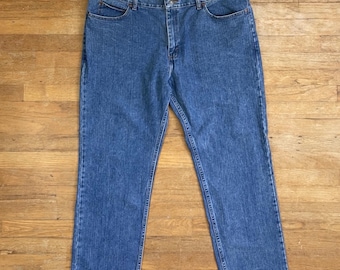 Vintage Mens Faded Jeans Size 42x29 1990s Lee Regular Fit Denim | 42 Waist x 29 Inseam