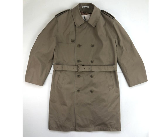 Vintage Mens Rain Trench Coat | 90s Water Resista… - image 1