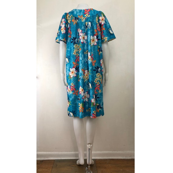 Vintage Floral Nightgown | 80s Tropical Print Lou… - image 9