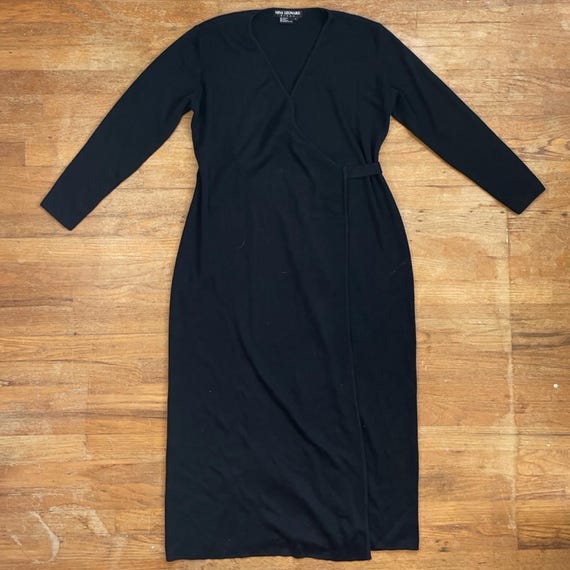 Vintage Nina Leonard Sweater Dress Size Large 90s Black Acrylic/wool Wrap Maxi - Etsy Vintage Nina Leonard Sweater Dress Size Large 90s Black Acrylic/wool Wrap Maxi - Etsy
