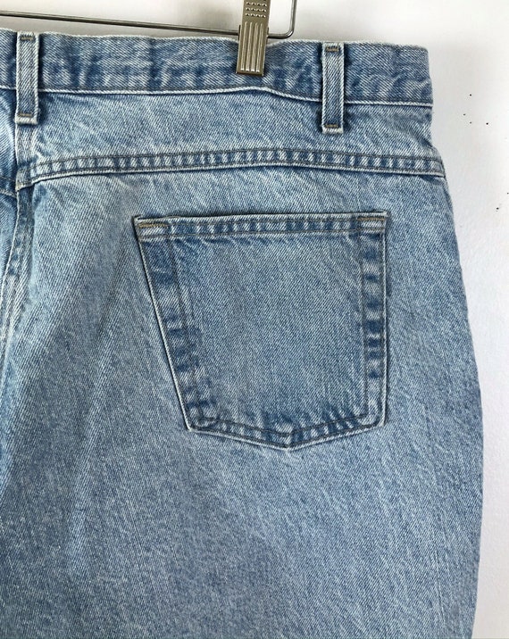 Vintage Mens Jean Shorts | 90s Faded Blue Jeans D… - image 6