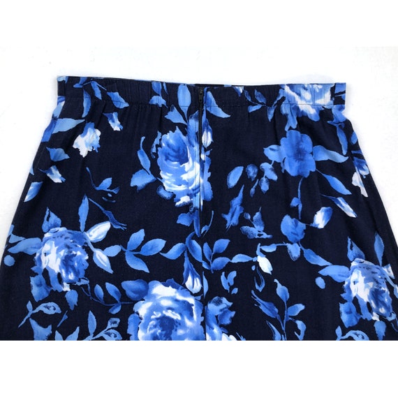 Vintage Floral Print Skirt | 90s Lightweight Rayo… - image 5