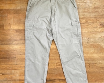 Pantalones cargo caqui vintage para hombre, talla 38 x 32, pantalones Wrangler de sarga de algodón de los años 90, cintura 38 x entrepierna 32