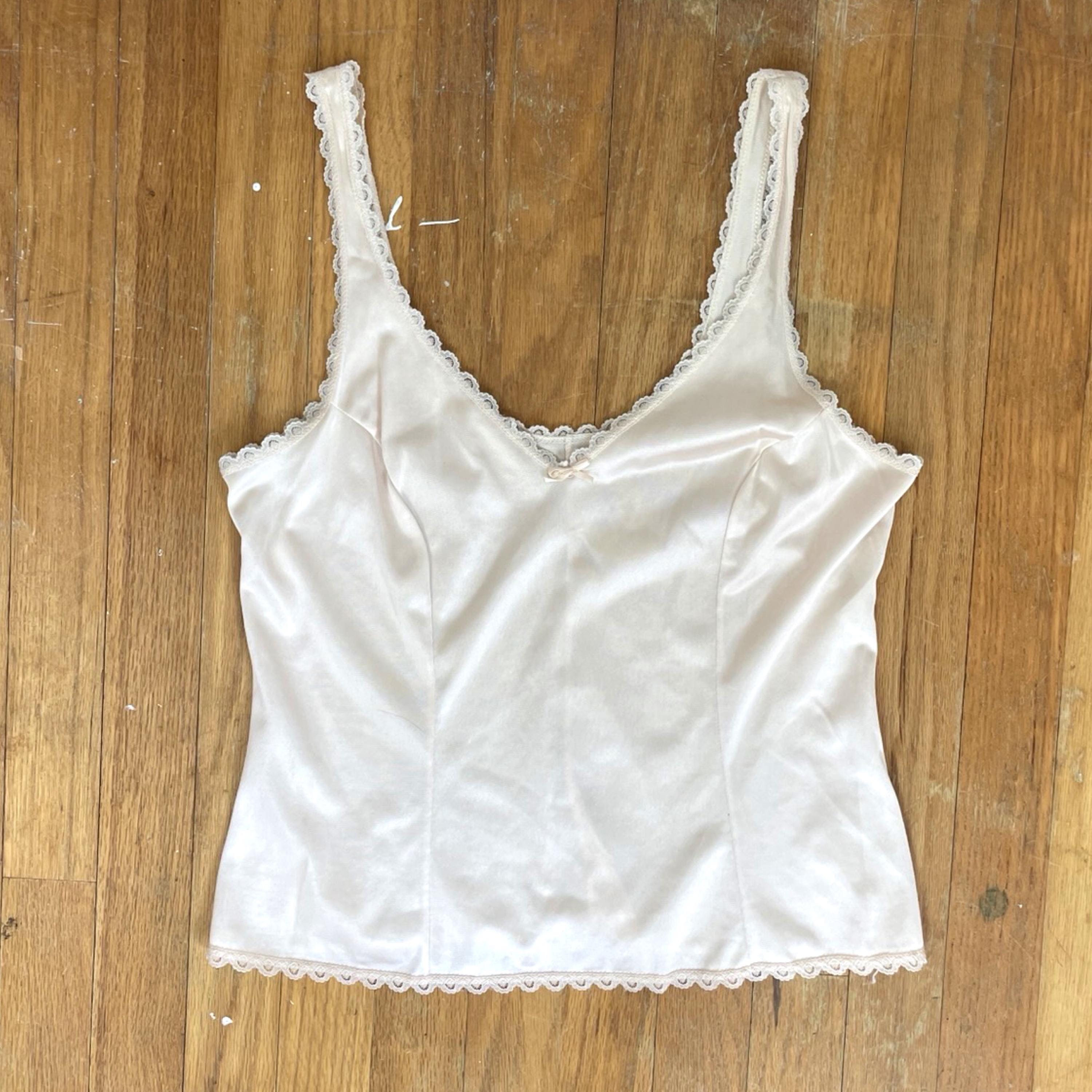 Vintage Camisole Lingerie Top Size Small (34) 1980s Cream/nude