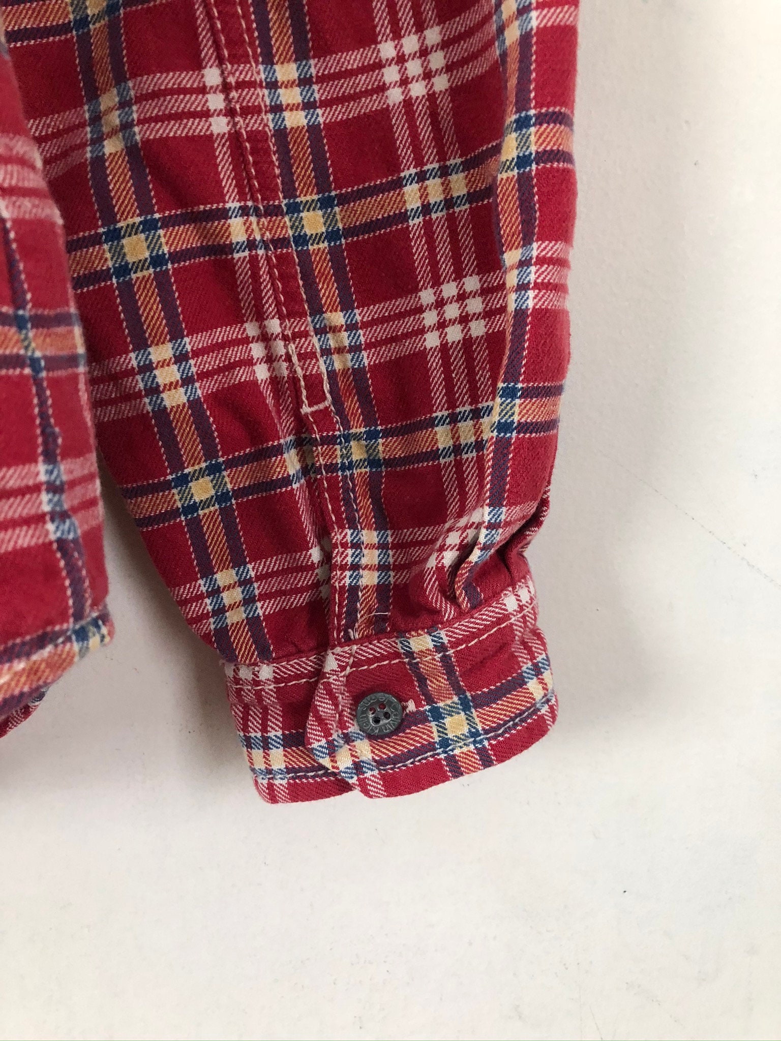 Vintage Calvin Klein Flannel Shirt 90s Red Tartan Plaid - Etsy