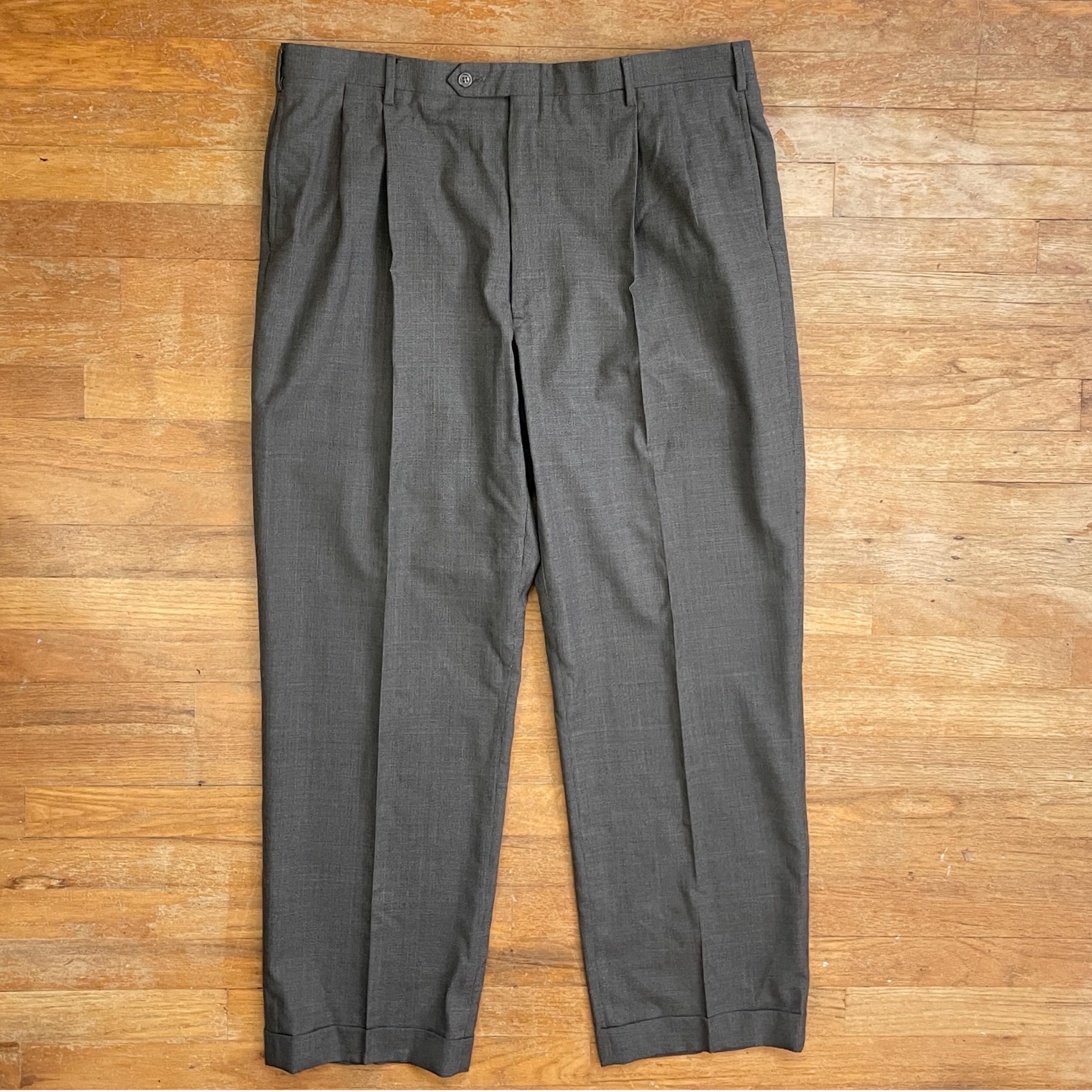 雰囲気◎ 90s~00s TIP WAY Wool Wide Slacks 90s Wool 2tuck Trousers (実寸 W28) 19,000円(税込20,900円