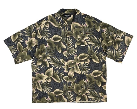 Vintage Mens Silk Hawaiian Shirt Mens Size XL | 9… - image 1