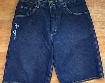 Vintage Mens Sean John Jean Shorts Size 34 Waist 1990s Denim Jorts Spell Out