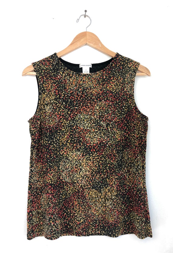 Vintage Stretch Knit Tank Top | 90s Laura Ashley … - image 2