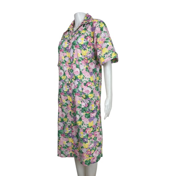 Vintage Floral Nightgown | 90s Colorful Nightshir… - image 4