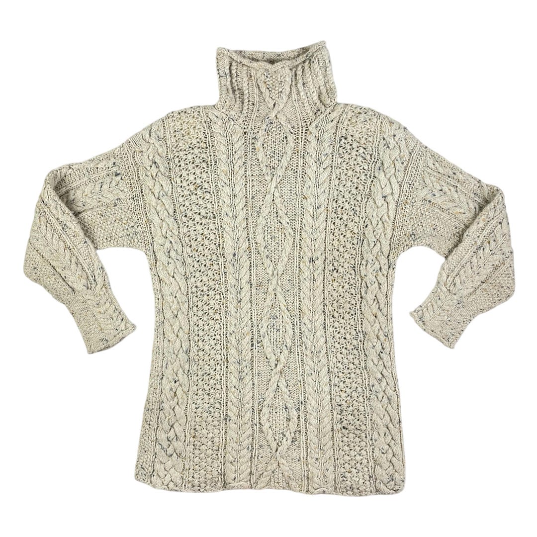 Vintage Red Cotton Cable Knit Sweater V-Neck Oversized 90s Preppy Pierre Cavallo