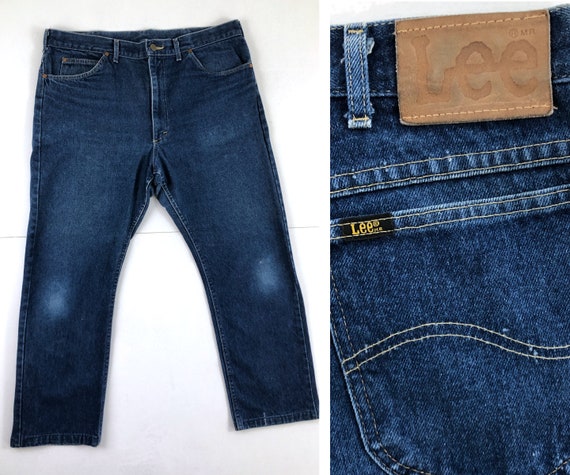 Vintage Mens Lee Jeans | 90s Medium Wash Denim Je… - image 1