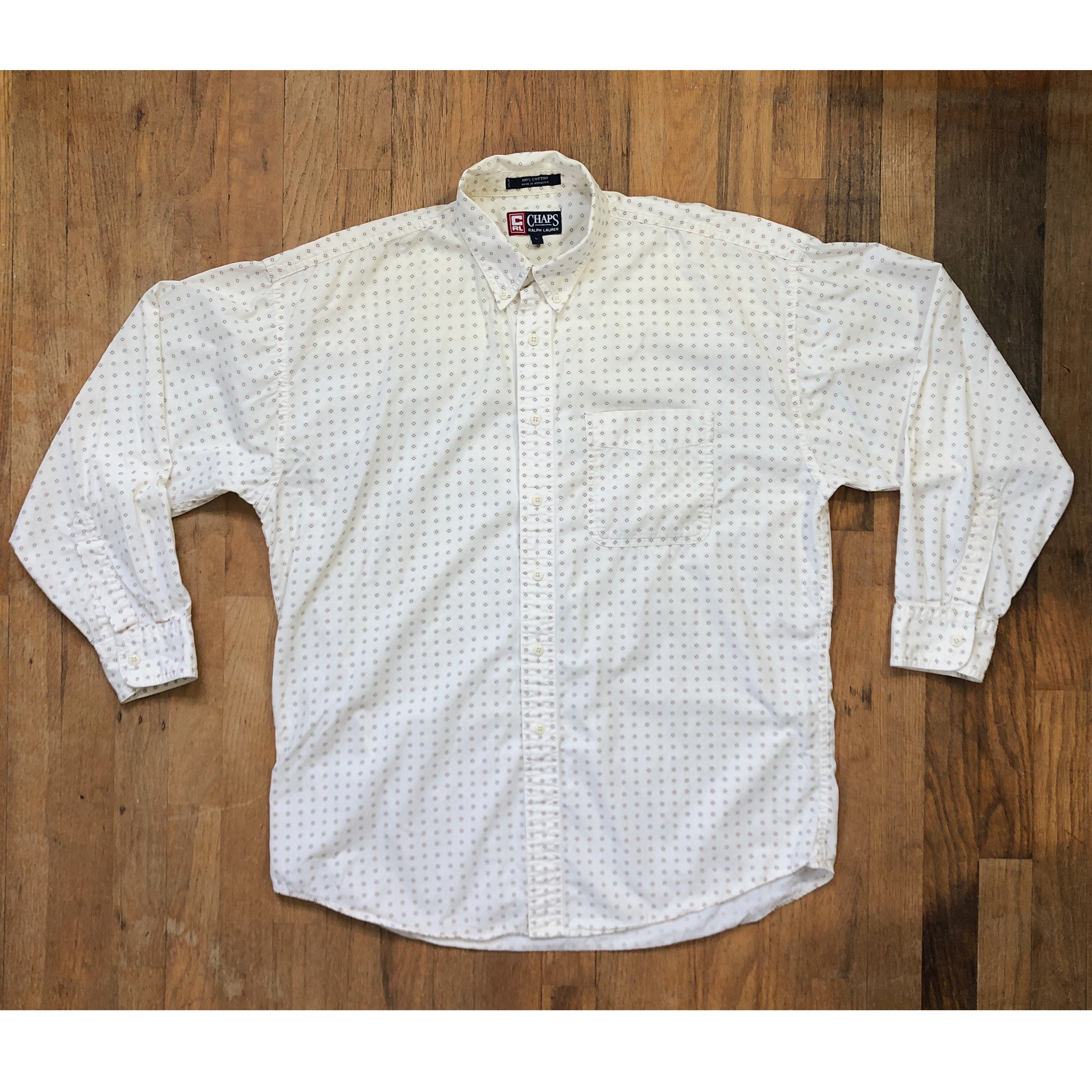 Vintage Mens Geometric Shirt 90s Chaps/ralph Lauren Diamond - Etsy
