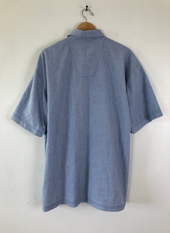Vintage Mens Night Shirt | 90s Nautica Blue Plaid… - image 5