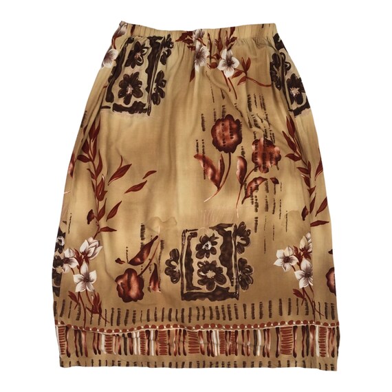 Vintage Abstract Floral Skirt | 90s Lightweight R… - image 5