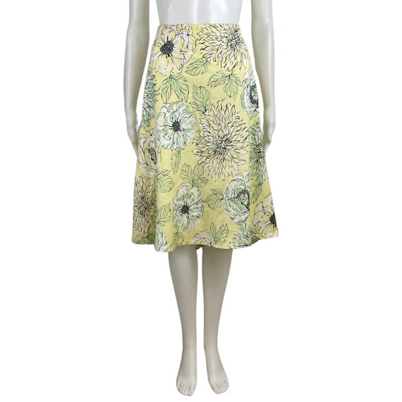 Vintage Floral Cotton Skirt Womens Size Medium | … - image 3