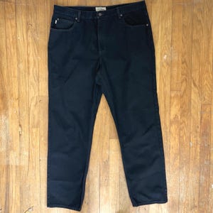 Vintage Mens Black Jeans Size 40x34 1990s LL Bean Classic Fit Denim Jeans | 40 Waist x 34 Inseam