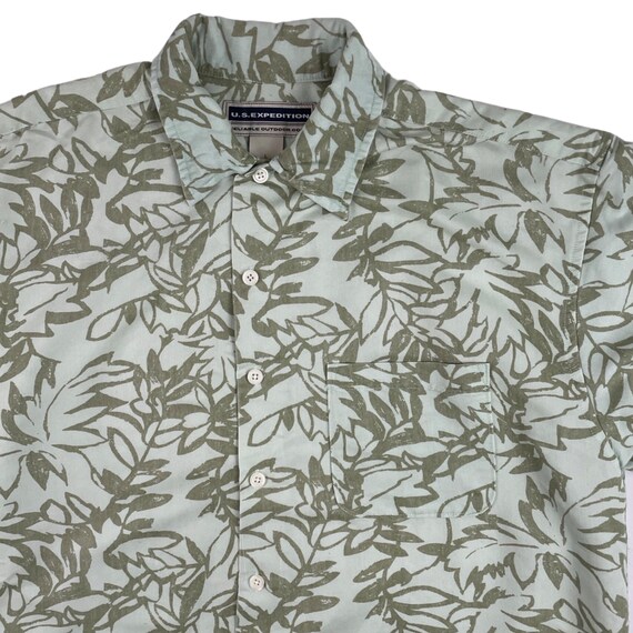 Vintage Mens Hawaiian Shirt Size Large  | 90s Pol… - image 5