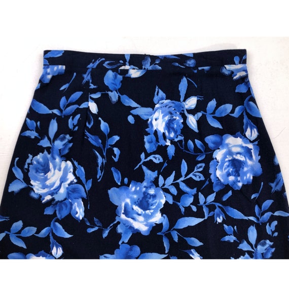 Vintage Floral Print Skirt | 90s Lightweight Rayo… - image 3