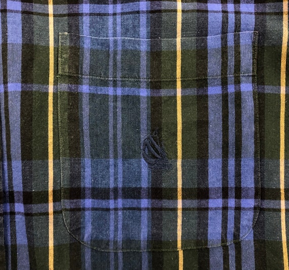 Vintage Mens Plaid Shirt | 90s Nautica Tartan Cot… - image 4