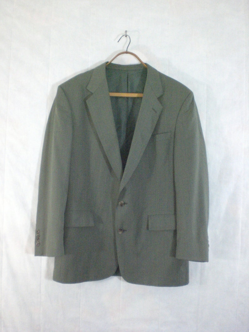 Mens green blazer size 42R. olive green mens blazer 42R. | Etsy