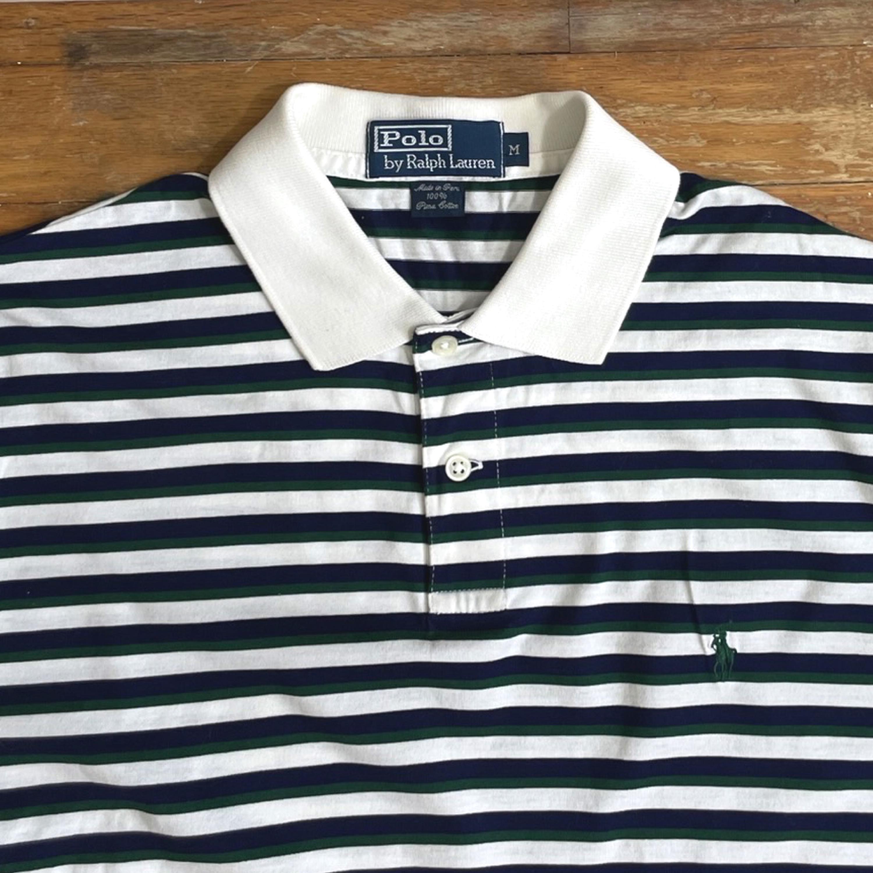 90s Polo Ralph Lauren Shirt COTTON XL 郵便 Vintage 90s Polo Ralph Lauren T Shirt Adult Large Blue V