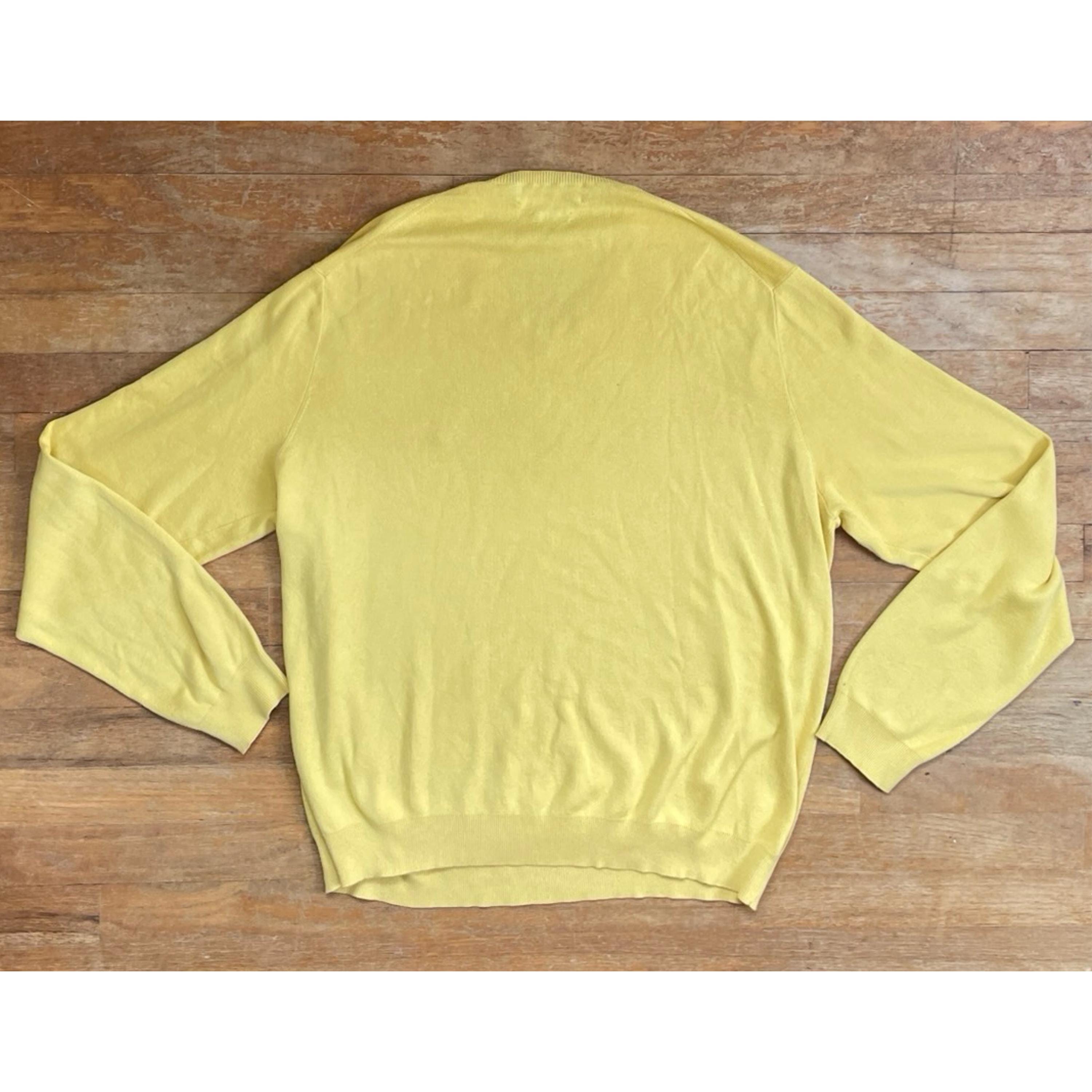 Vintage Mens Polo Ralph Lauren Sweater Size XL/XXL 1990s Yellow