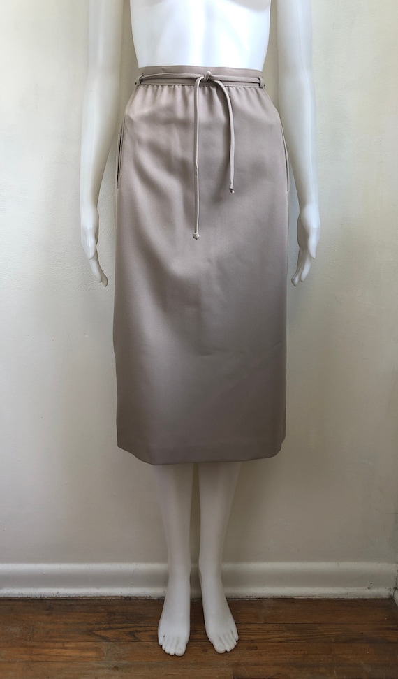 Vintage Twill Pencil Skirt 70s Khaki beige Straight Cut Skirt With Pockets Womens Size XS 25 26 Waist Etsy Denmark