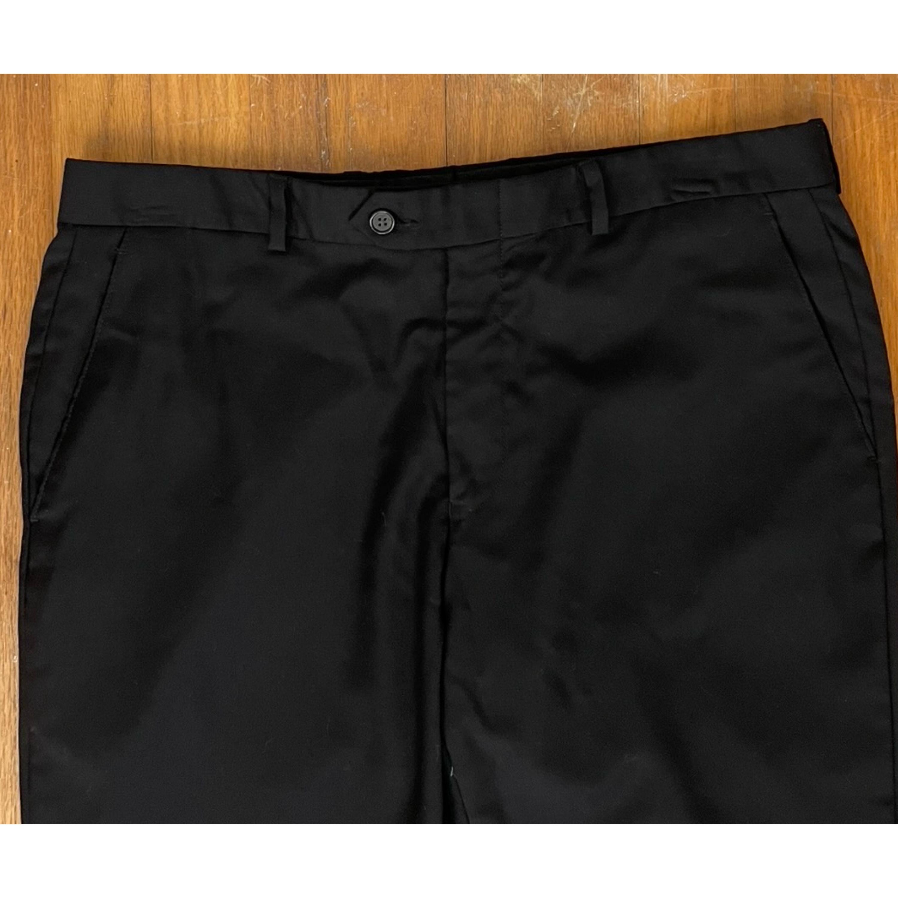 Vintage Mens Ralph Lauren Pants Size 34x29 1990s Black Wool