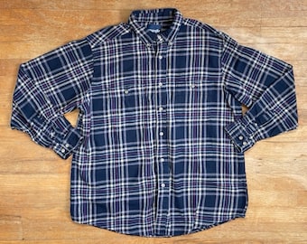 CABELA'S ブルー ホワイト チェック フランネル シャツ メンズ サイズ