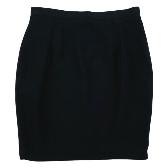 Vintage Black Crepe Skirt Size Medium | 30" Waist… - image 2
