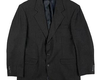 Veste En Tweed Vintage Yorkers - Homme Taille 42 - Carreaux Bleus - Pré-aimée