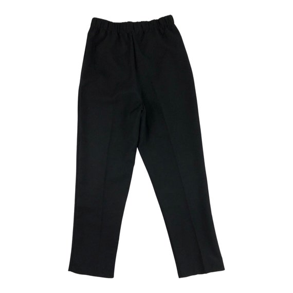 Vintage High Waist Casual Pants | 80s Black Trous… - image 2