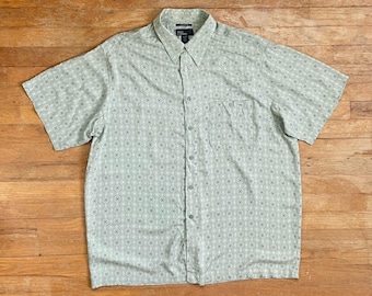Vintage Arrow River marque chemise homme taille moyenne bleu vert des années 90 rayé décontracté - Canada