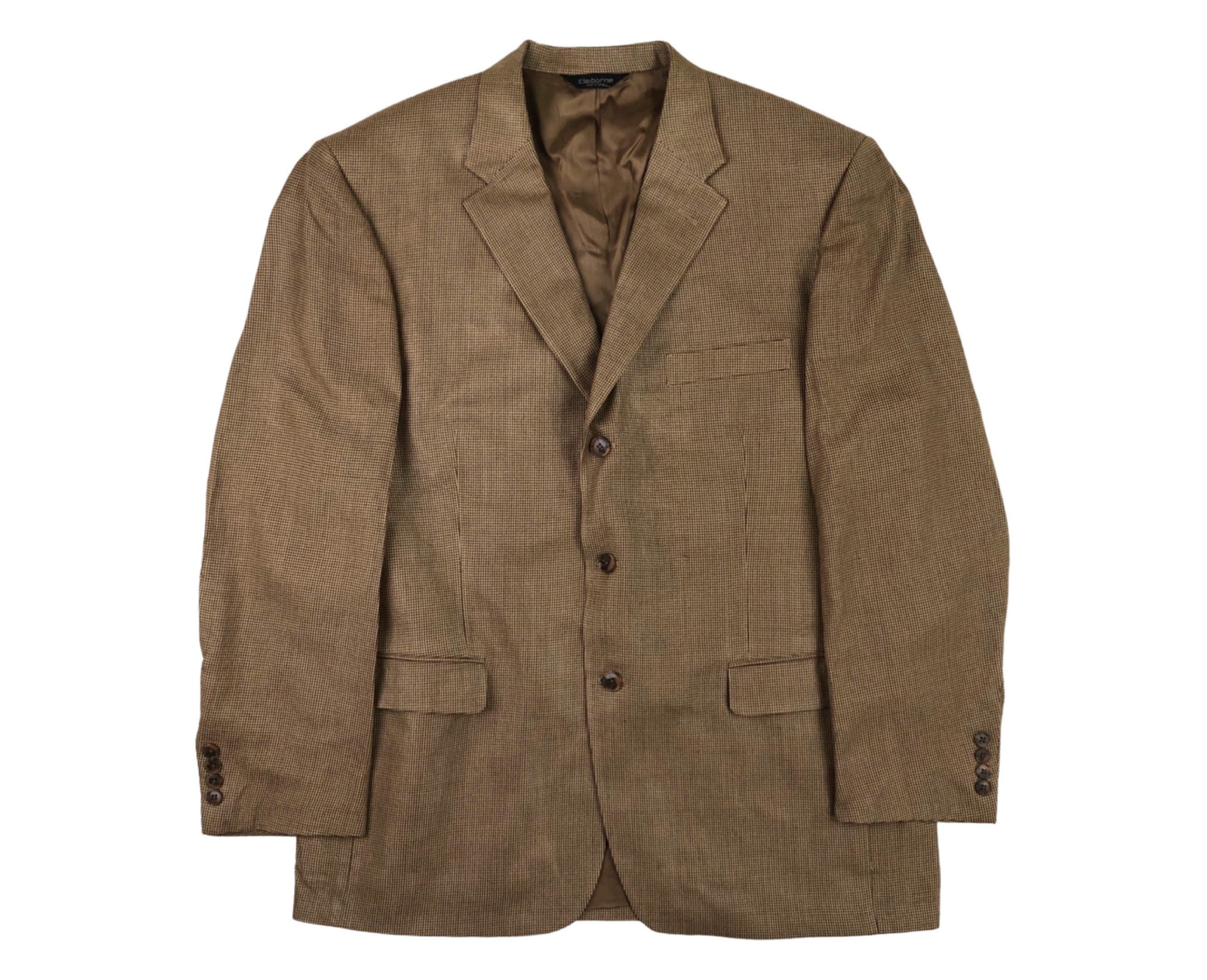 Bestfit Menswear  Men's Classic Fit Plaid Blazer 100% Wool Sport Coat