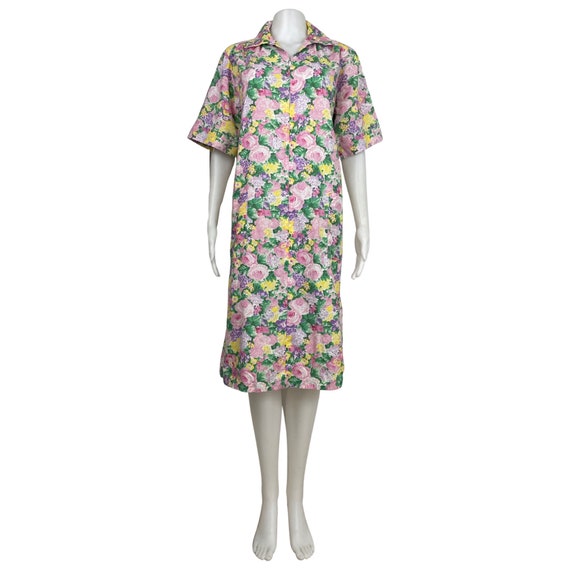 Vintage Floral Nightgown | 90s Colorful Nightshir… - image 2