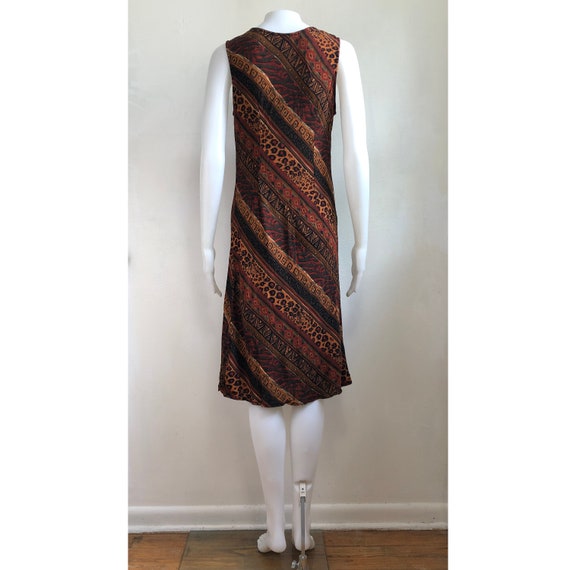 Vintage Animal Print Dress | 90s Mixed Tribal Pat… - image 7