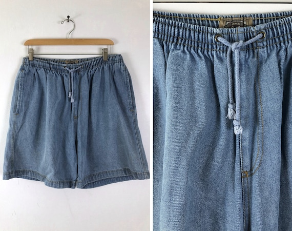 Vintage Mens Denim Shorts | 80s Light Wash Jean Sh