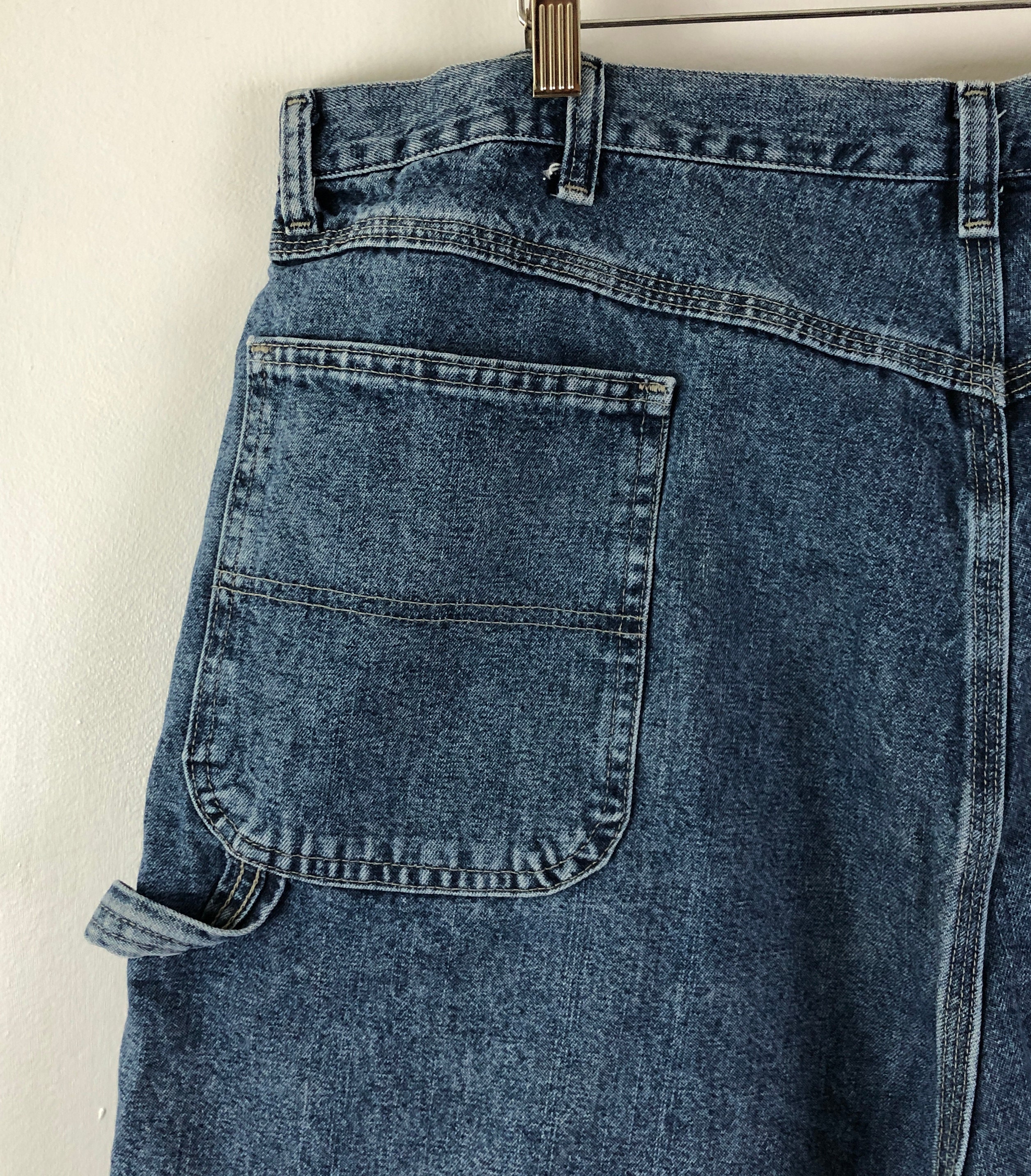 Vintage Mens Wrangle Denim Shorts 90s Medium Wash Carpenter | Etsy