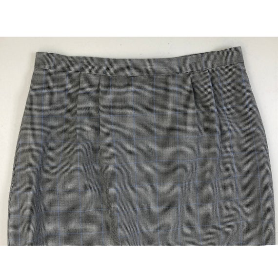 Vintage Houndstooth Pencil Skirt | 80s Straight C… - image 4