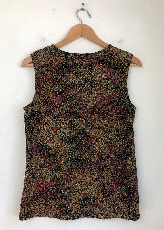 Vintage Stretch Knit Tank Top | 90s Laura Ashley … - image 5