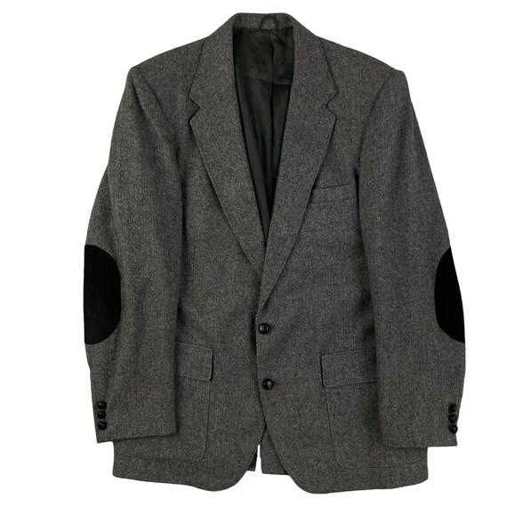 Vintage Mens Tweed Blazer with Suede Elbow Patche… - image 1