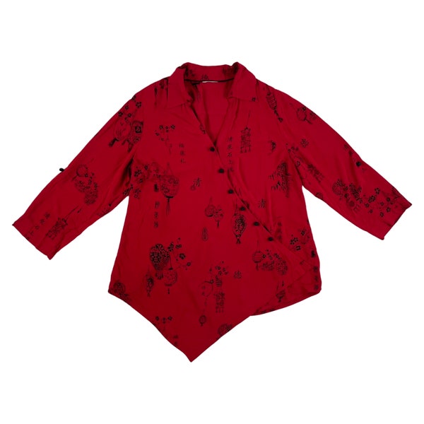 Plus Size Asian Blouse Etsy